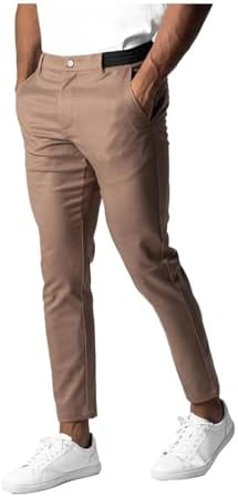 AboveSun Bizgent - Pantalones Bizgent Active Chinos para hombre, pantalones Active Chinos, pantalones elásticos ajustados para hombre