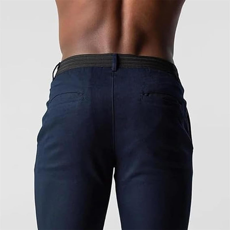 AboveSun Bizgent - Pantalones Bizgent Active Chinos para hombre, pantalones Active Chinos, pantalones elásticos ajustados para hombre