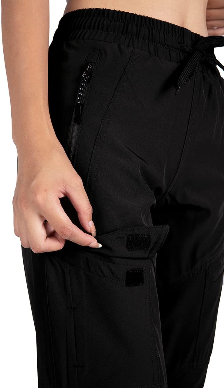 Abangoo Pantalones de senderismo para mujer, ligeros, de secado rápido, resistentes al agua